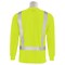 Erb Safety T-Shirt, Birdseye Mesh, Long Slv, Class 2, 9007SEG, Hi-Viz Lime, XL 62268